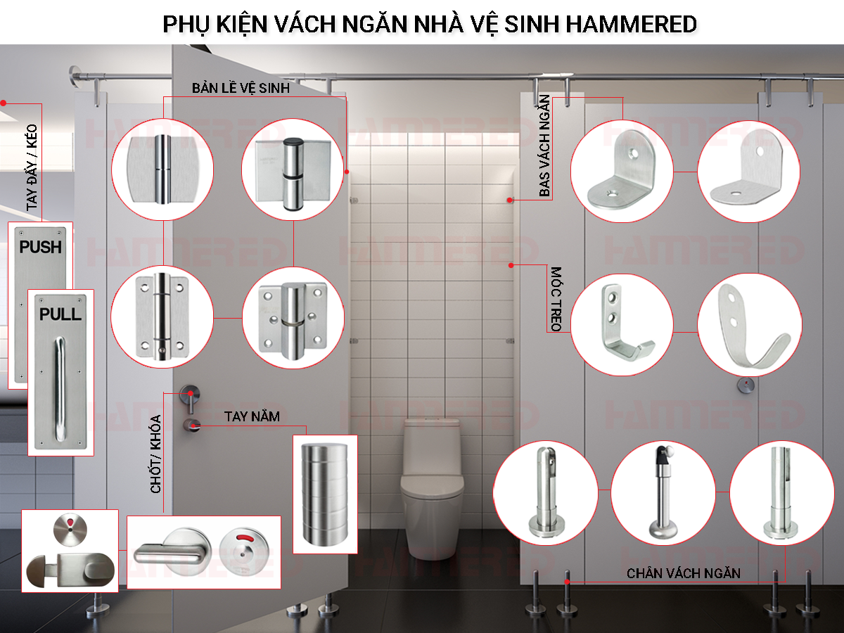 Khóa cửa vách ngăn vệ sinh