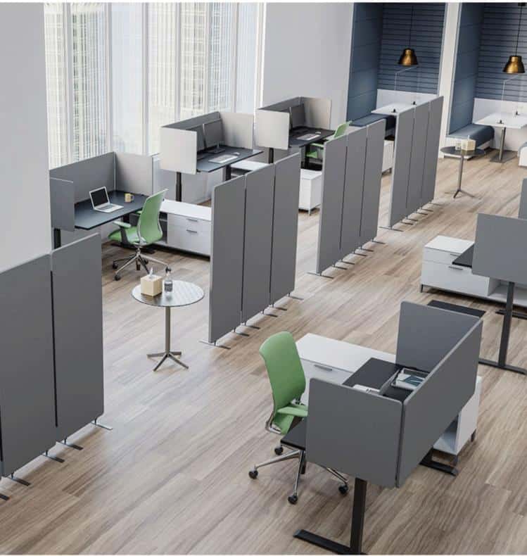 vách ngăn bàn làm việc chống ồn hiệu quả nhất